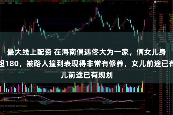 最大线上配资 在海南偶遇佟大为一家，俩女儿身高均超180，被路人撞到表现得非常有修养，女儿前途已有规划